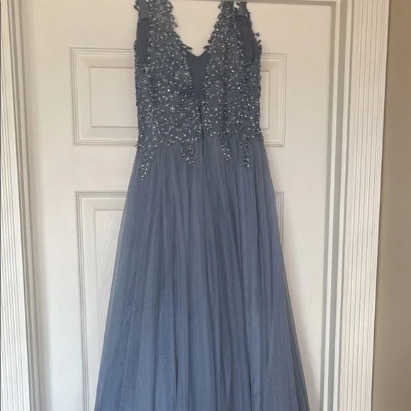 Prom Dress Blue - Picture 3 of 4